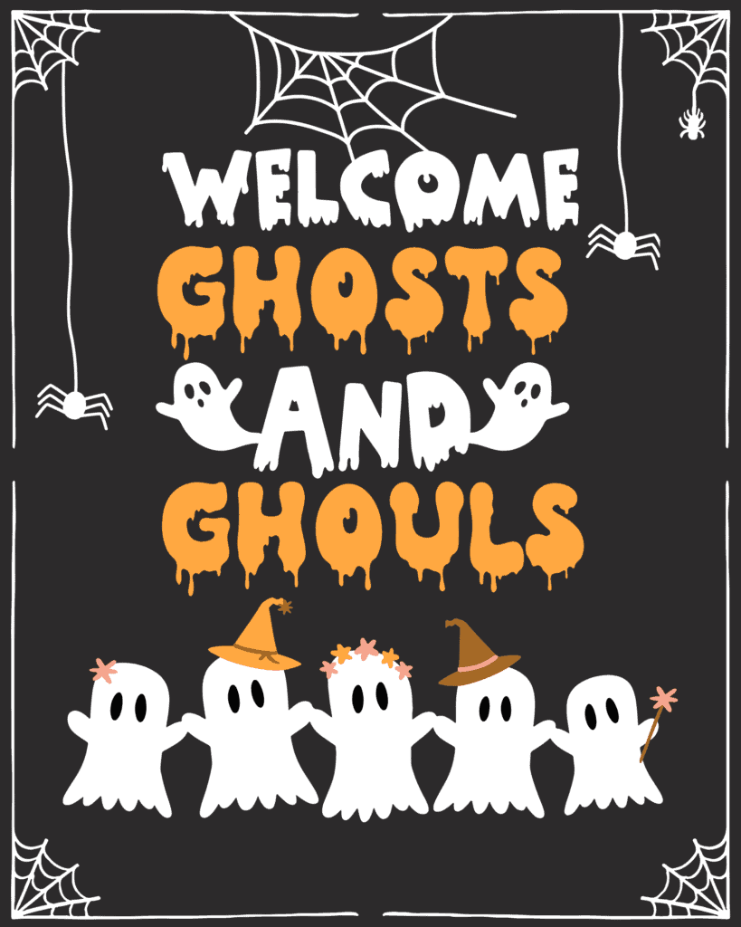 welcome ghosts and ghouls art print