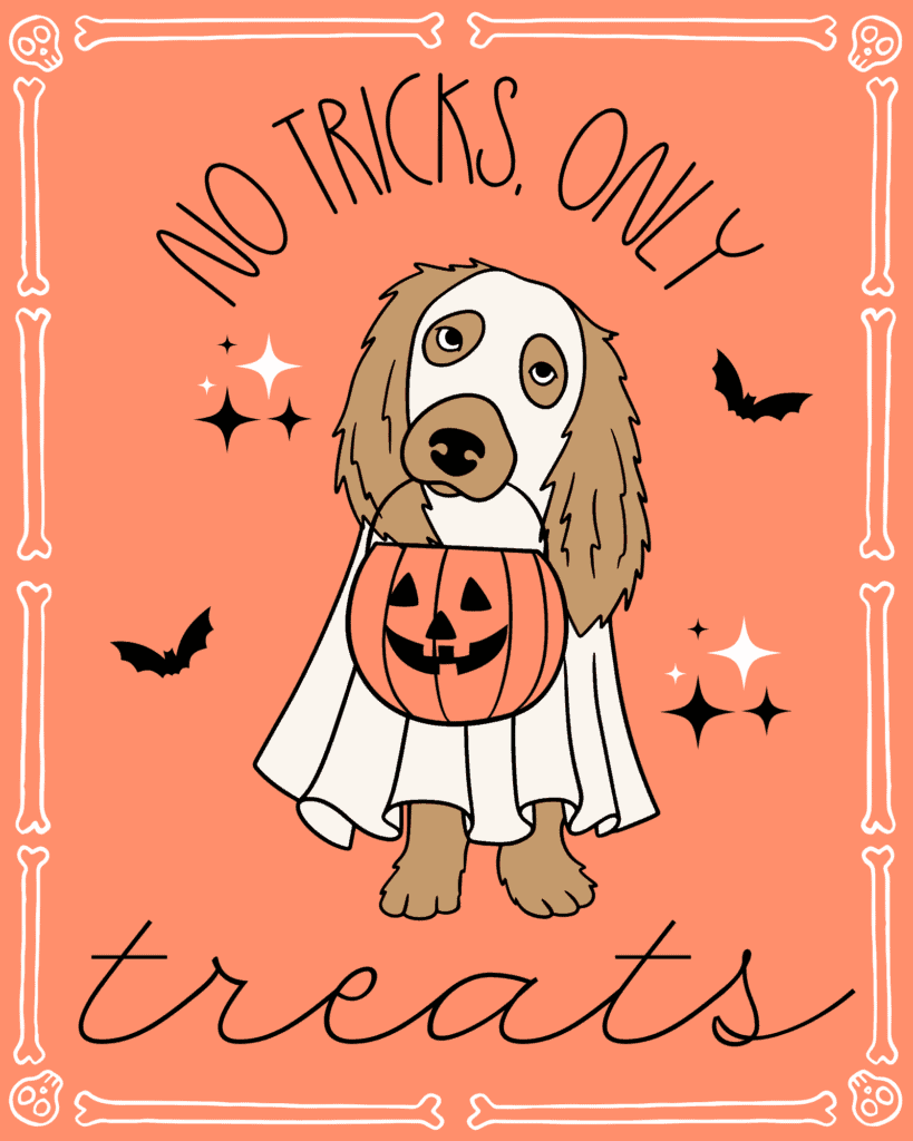 ghost dog halloween printable