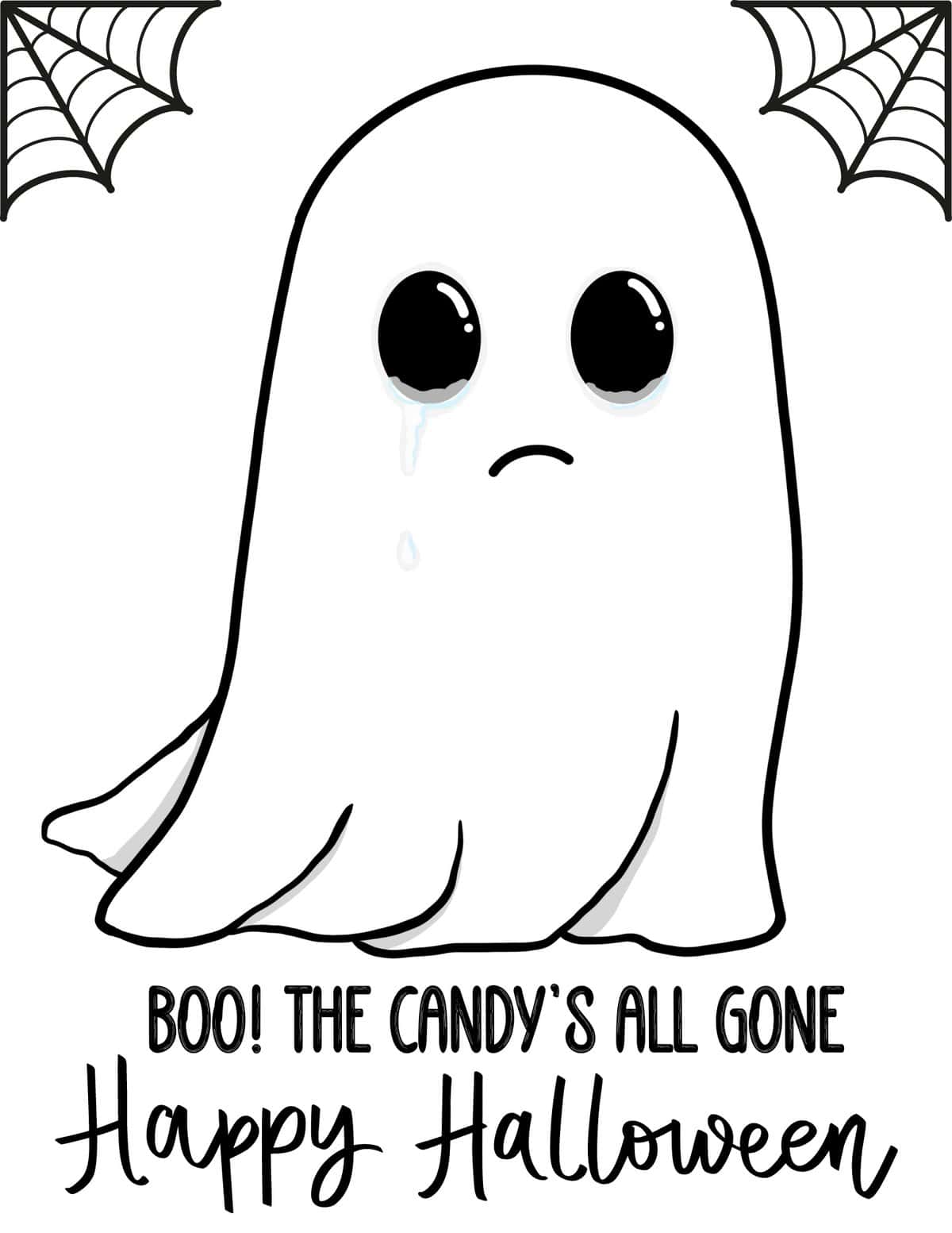 Sad Ghost "Boo! The Candy's All Gone"