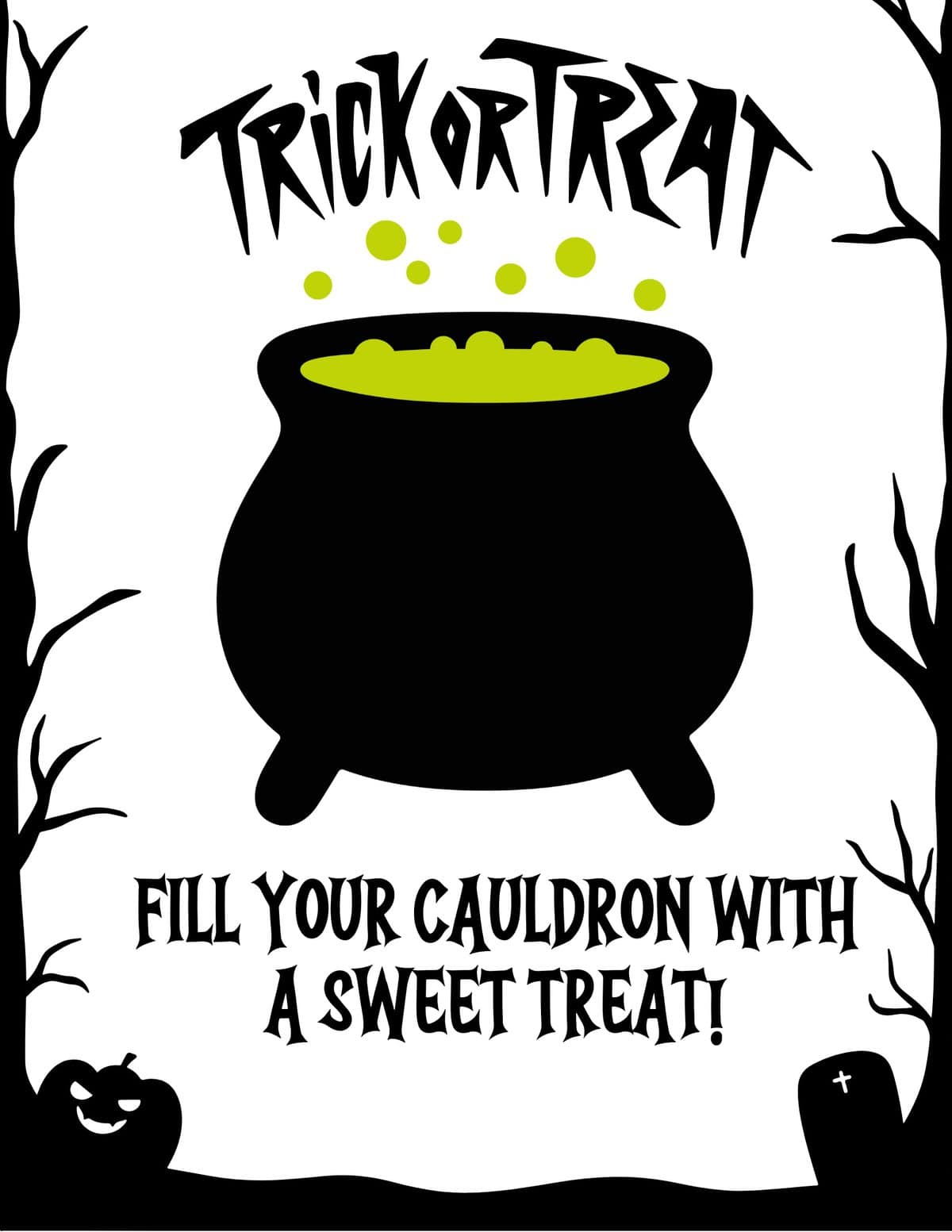 Cauldron "Fill Your Cauldron" Sign