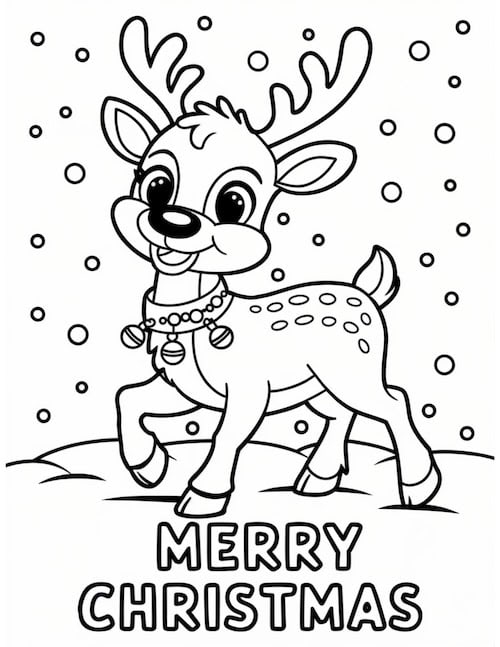 Merry Christmas Coloring Page