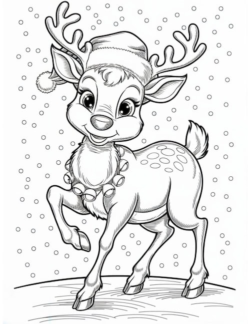 Santa's Little Helper Coloring Page