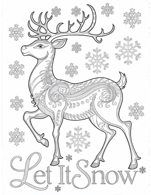 Let It Snow Coloring Page