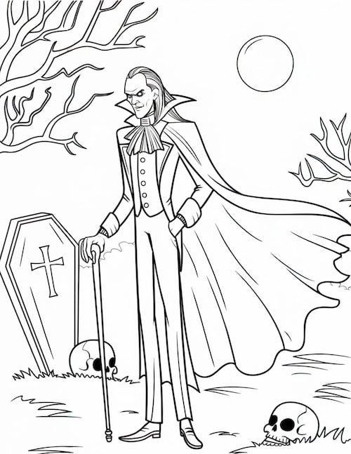 A vampire in graveyard