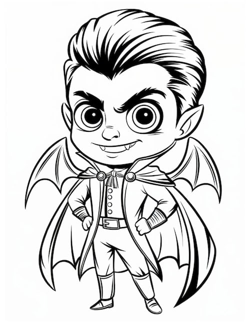 Mini Master of Darkness Coloring Page