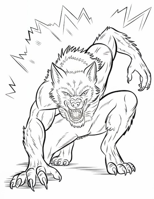 werewolf Ready to Strike