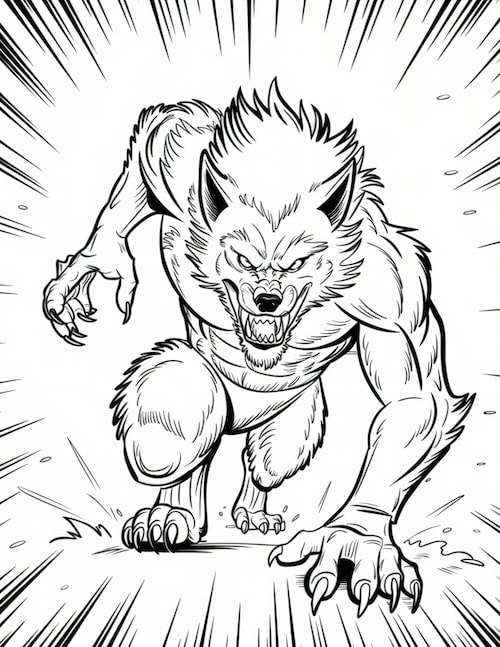 Ferocious Attacking Werewolf