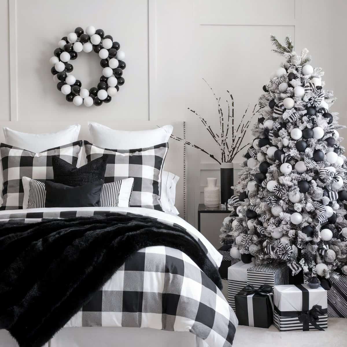 Modern Chic Black and White Styled Bedroom