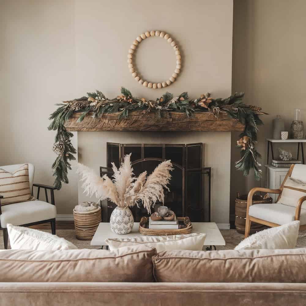 Boho Chic Christmas Living Room