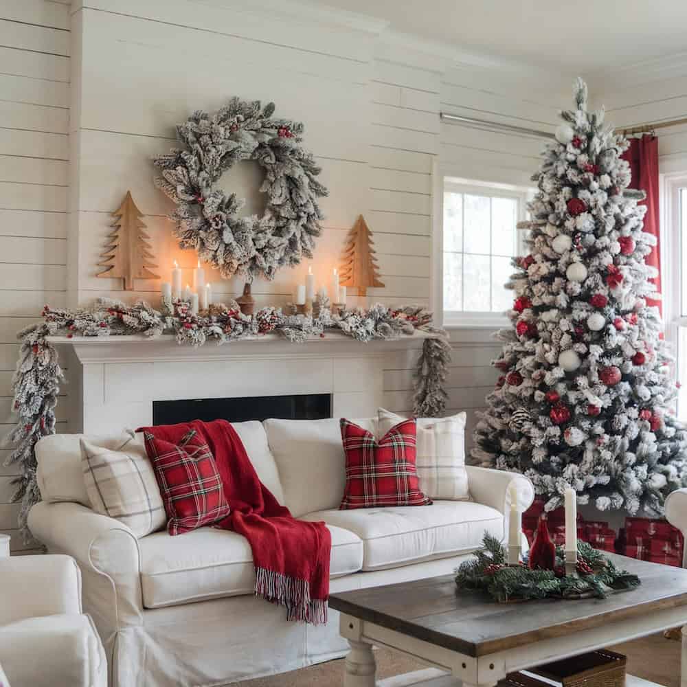 Frosty Farmhouse Living Room