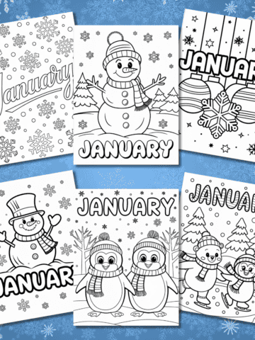 january coloring pages