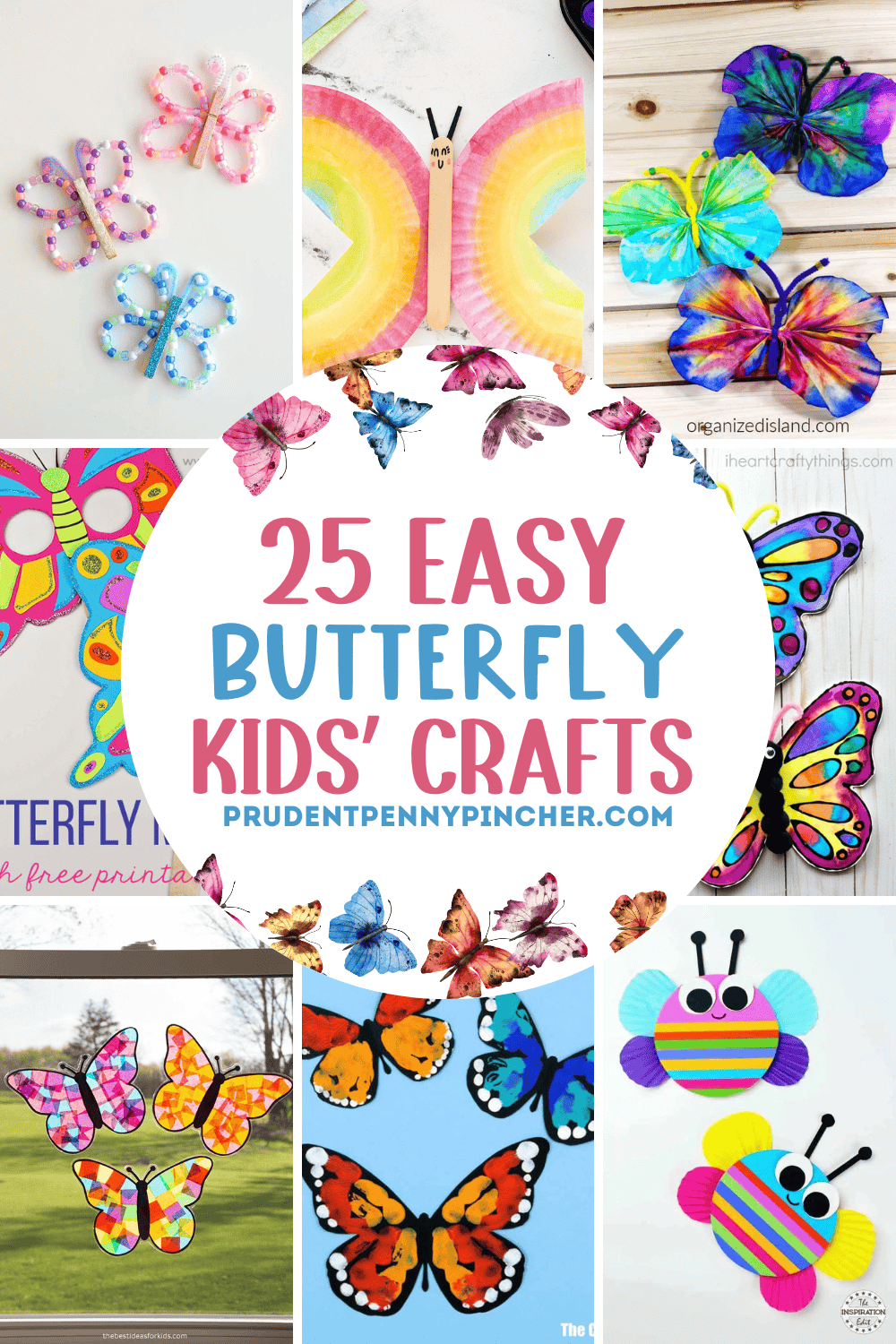 a collection of butterfly crafts for kids of all ages