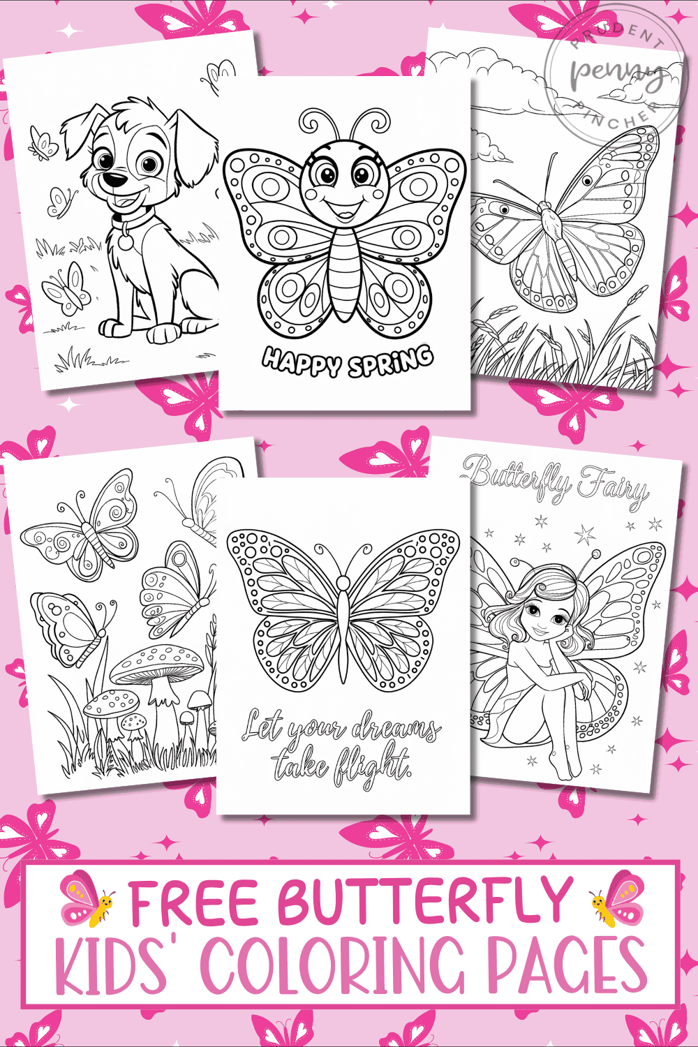 a collection of Free Printable Butterfly Coloring Pages for kids of all ages.