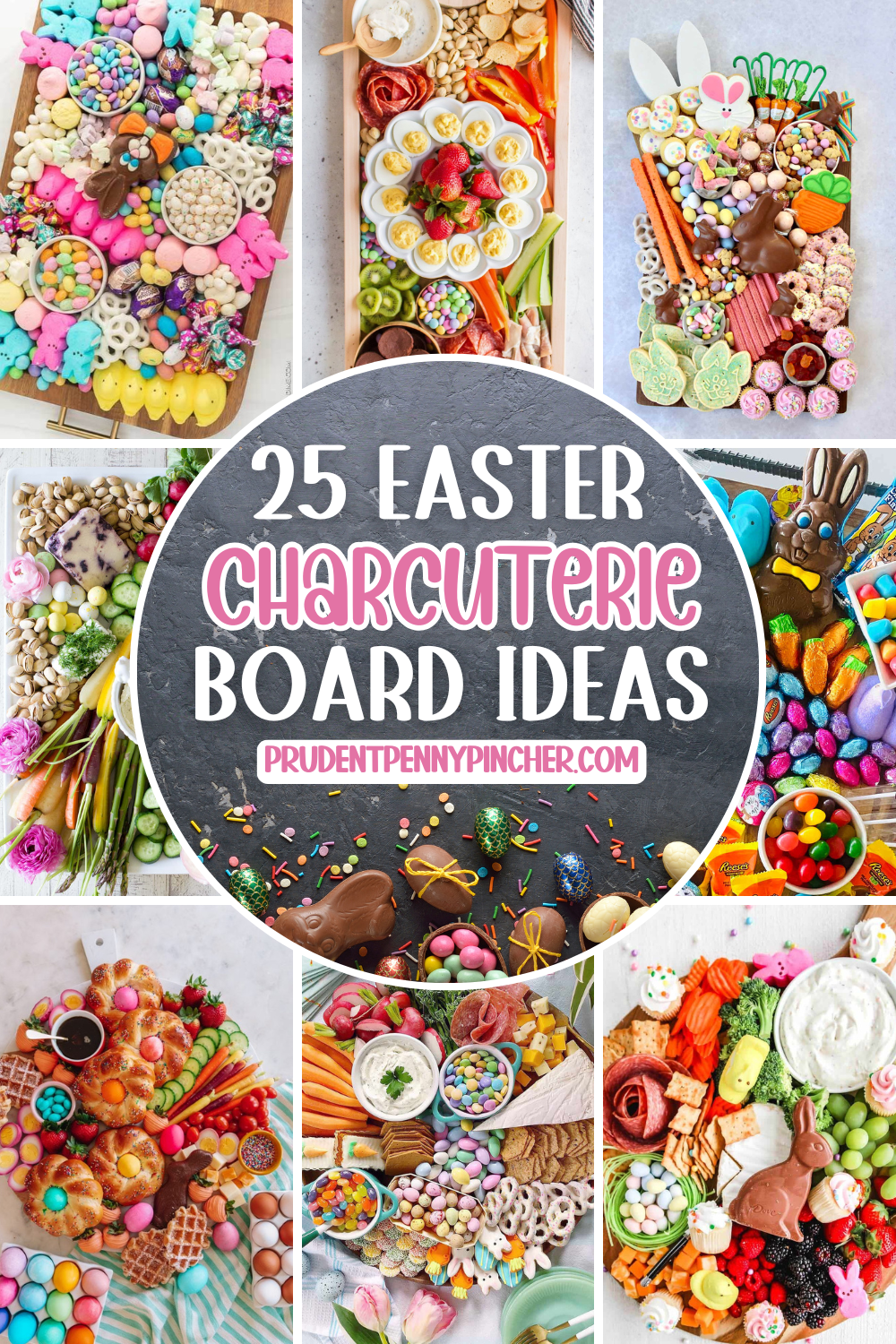 a collection of easter charcuterie boards featuring sweet and savory options.