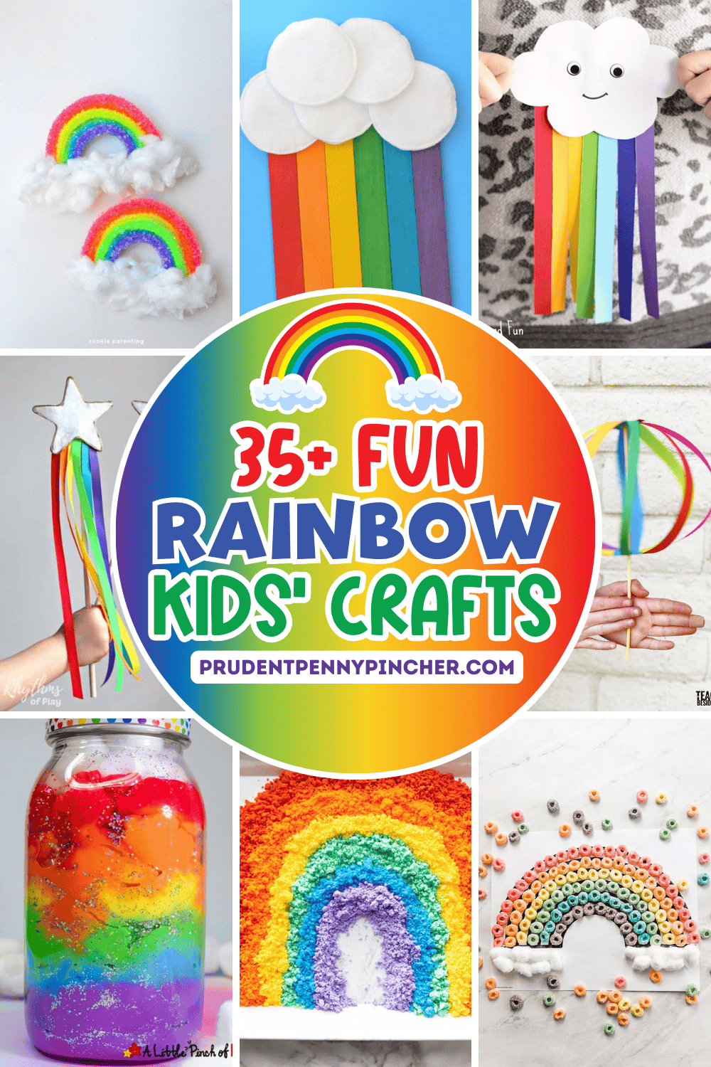 a collection of fun and easy rainbow crafts for kids of all ages.