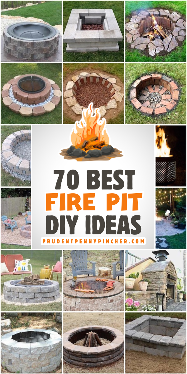 a collection of DIY fire pits