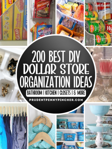 a collection of Dollar Store Organization and Storage Ideas